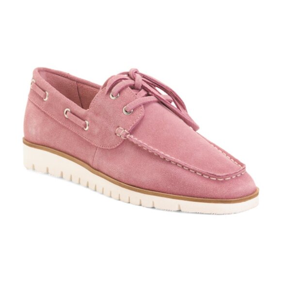 SEYCHELLES Mauve Suede Kipper Boat Shoes - Picture 1 of 3